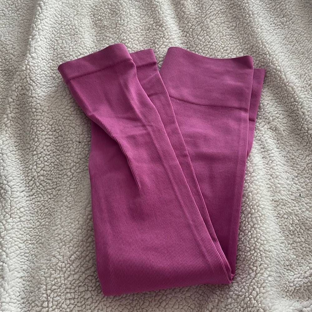 Pink Ribbed Leggings Size XS